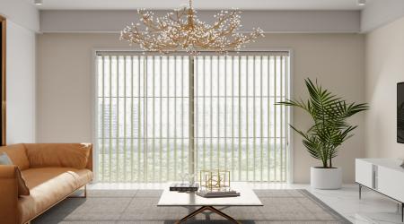 Mành đứng trong không gian tối giản: tối giản nhưng không đơn điệu